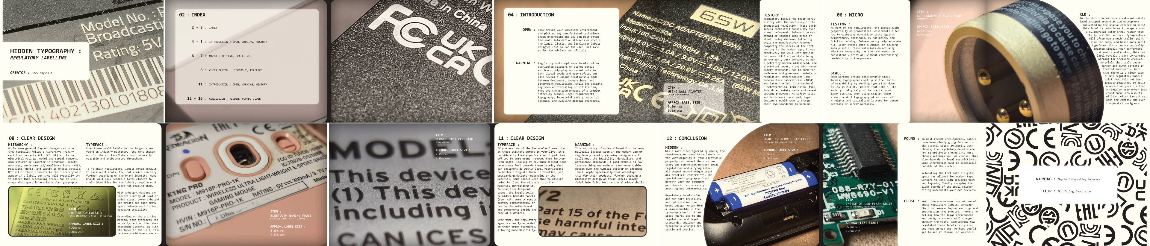 Typography assignment - "Hidden typography" booklet [~2025] - Adobe InDesign